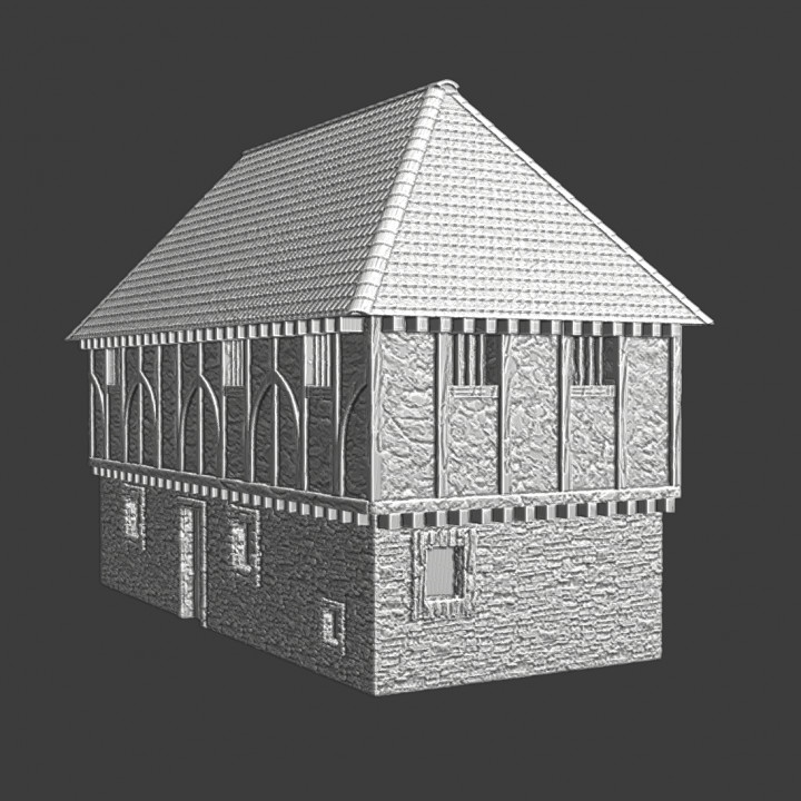 Large Medieval 2 storey house - model image