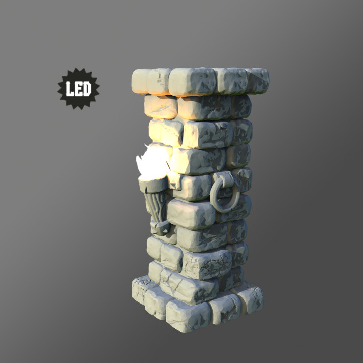 LED Column with torch