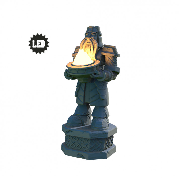 LED Dwarven Statue