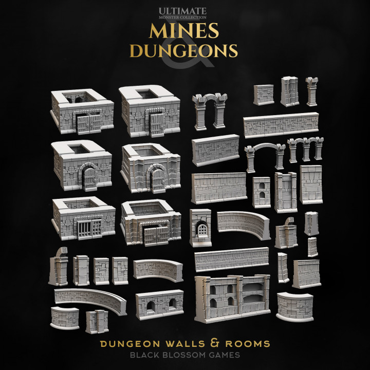 Dungeon Rooms & Walls :: Black Blossom Games