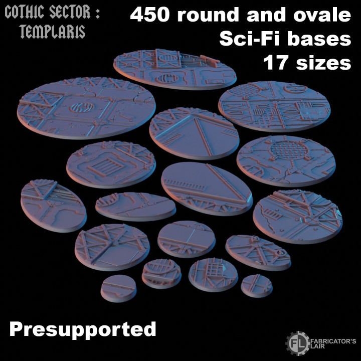 450 ROUND AND OVALE SCI-FI BASES 17 SIZES's Cover