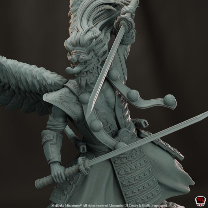 Samurai Tengu Diorama (Pre-supported)