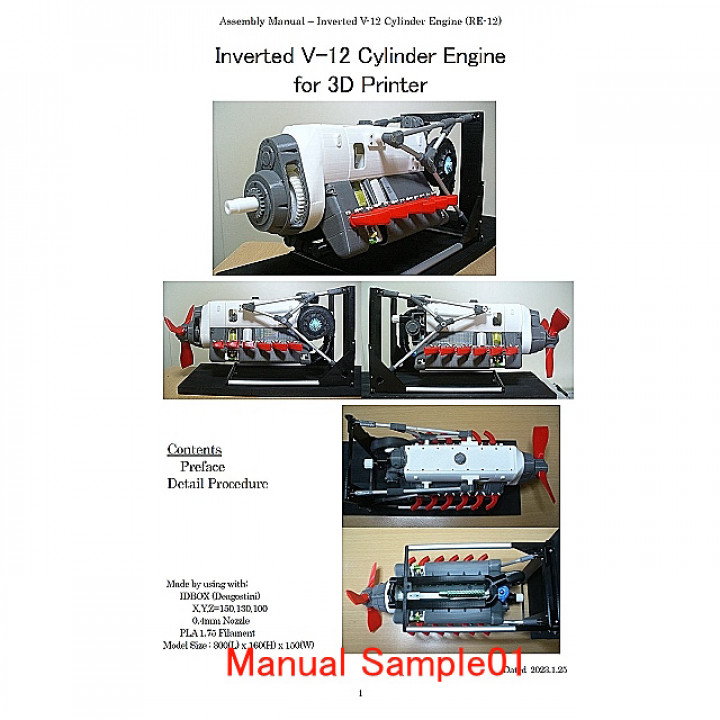Inverted V-type 12-Cylinder Engine, Water-Cooled, Cutaway image