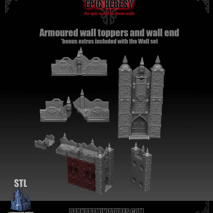 Epic Heresy: Imperial Outer walls + bonus armoured sections image