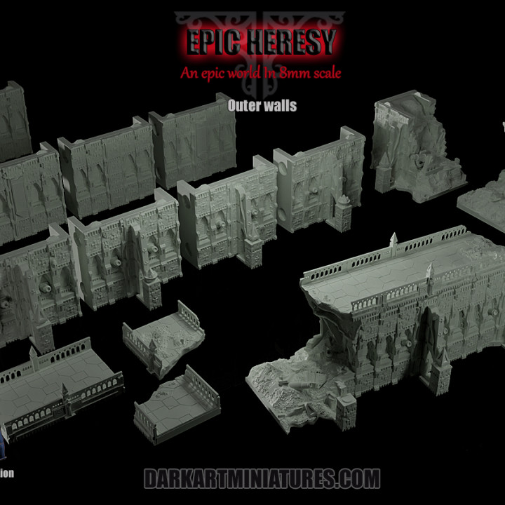 Epic Heresy: Imperial Outer walls + bonus armoured sections image