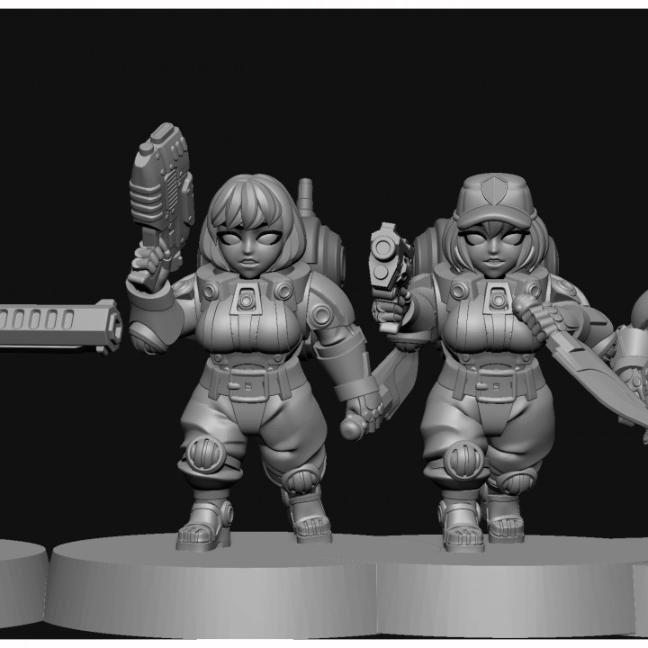 Space dwarf anime figurines