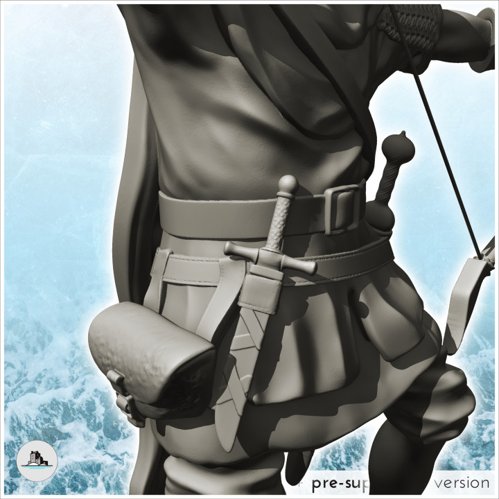 Viking archer shooting standing up (6) - North Northern Norse Nordic Saga 28mm 20mm 15mm