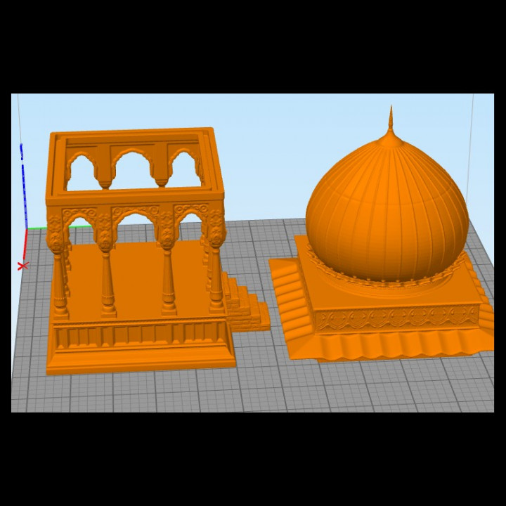 Indian altar with dome 12 - Medieval Asia Feudal Asian Traditionnal Ninja Oriental