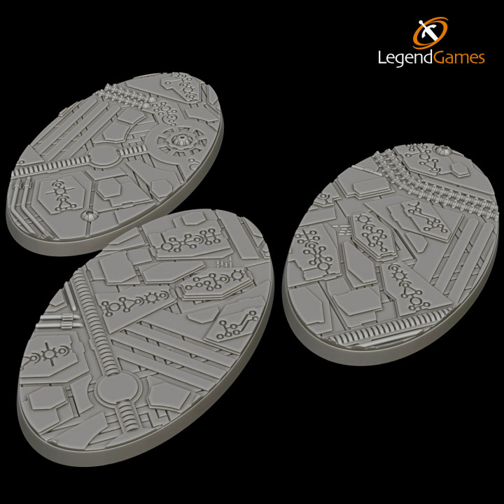 LegendGames Necron 90x52mm Oval bases x3