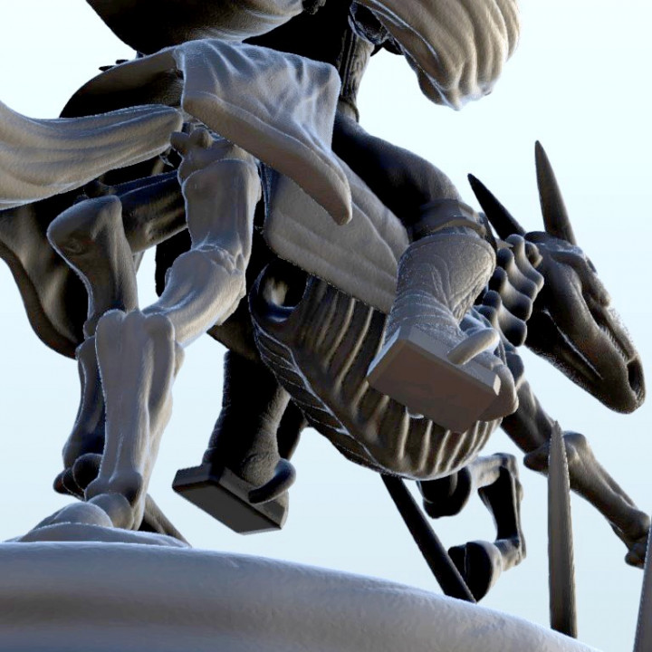 Necro horseman - Creature Darkness War 15mm 20mm 28mm 32mm image