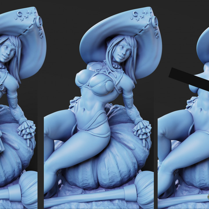 Witch Elf Pose 4 - 2 Variants and Pinup image
