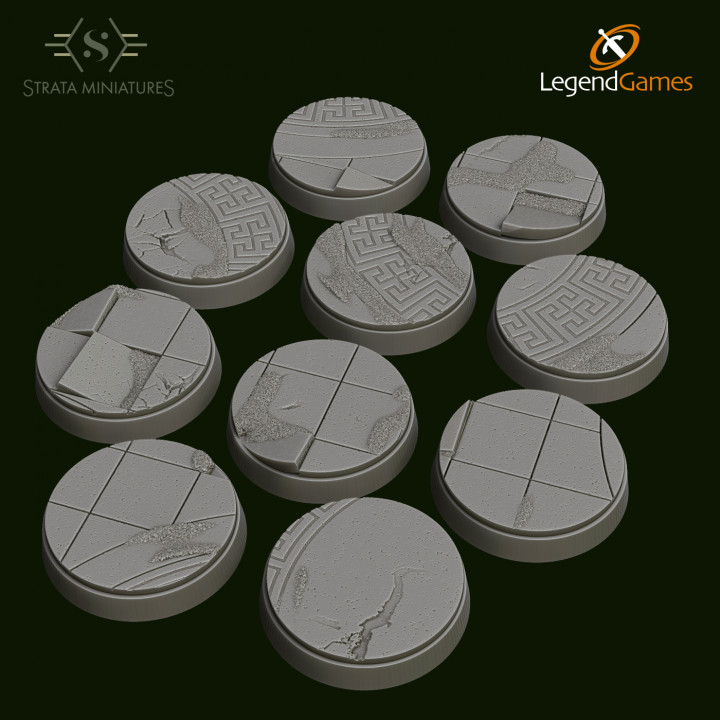 Strata Miniatures - Greek Bases 25mm Round x10 image