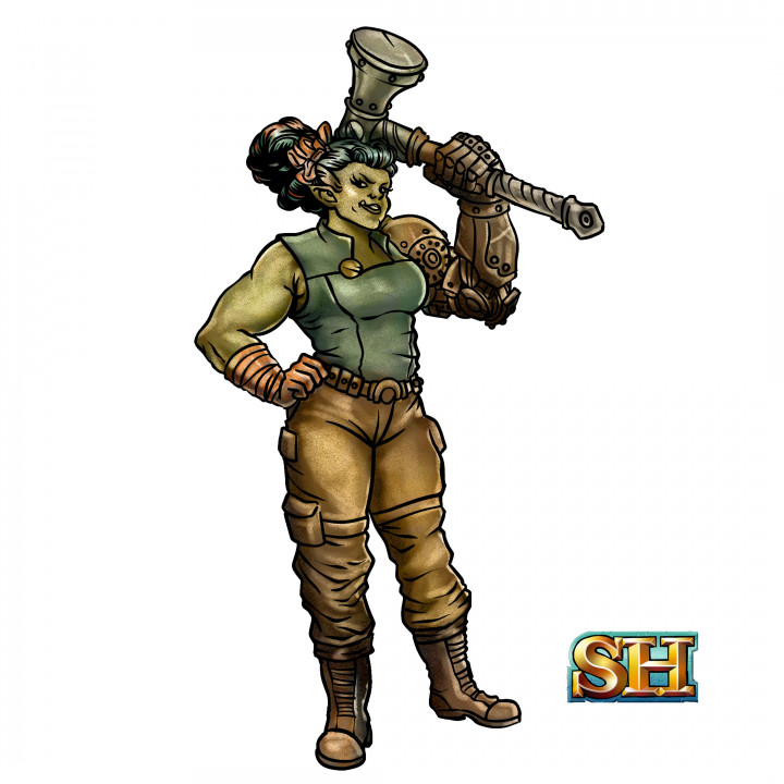 Female Half-Orc Blacksmith image