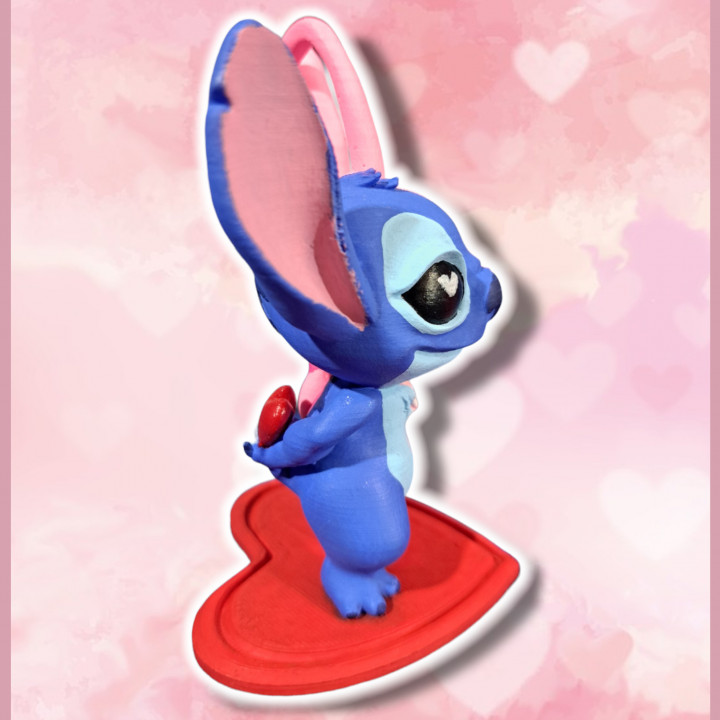 3d Printable Valentines Stitch And Angel By Mysticsaige