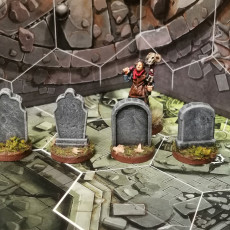 Picture of print of Dark Realms - Necropolis - Gravestones