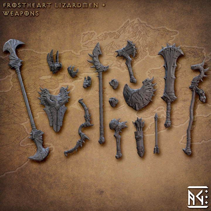 Standalone Weapons and Hands (Frostheart Lizardmen) image