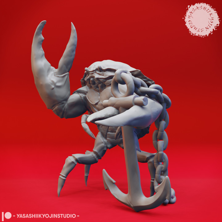 Crabfolk Anchor - Tabletop Miniature (Pre-Supported) image