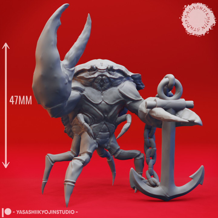 Crabfolk Anchor - Tabletop Miniature (Pre-Supported) image