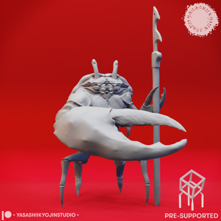 Crabfolk Harpoon - Tabletop Miniature (Pre-Supported) image