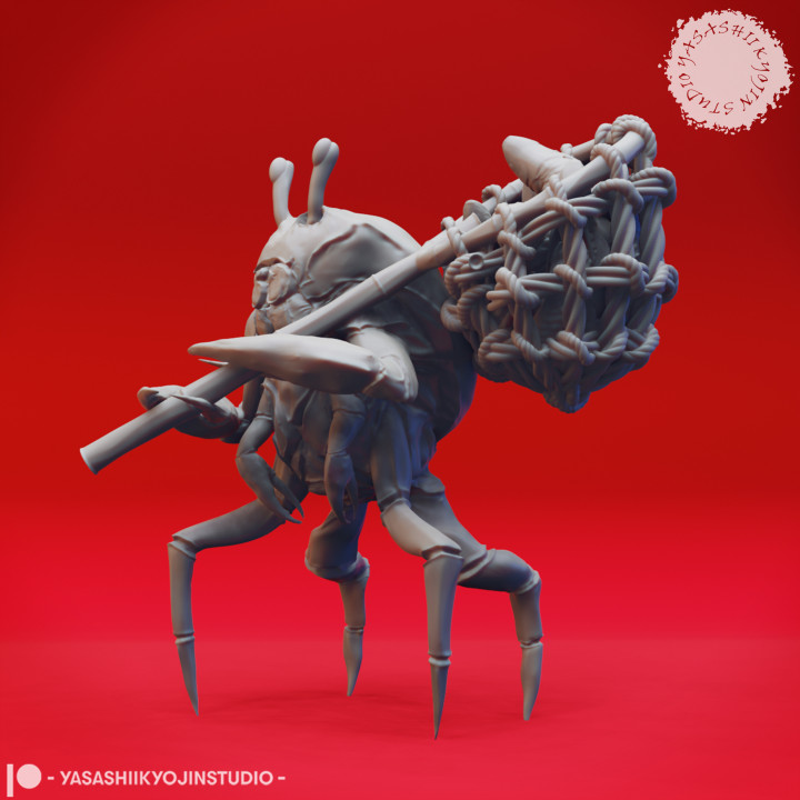 Crabfolk Fisherman - Tabletop Miniature (Pre-Supported) image