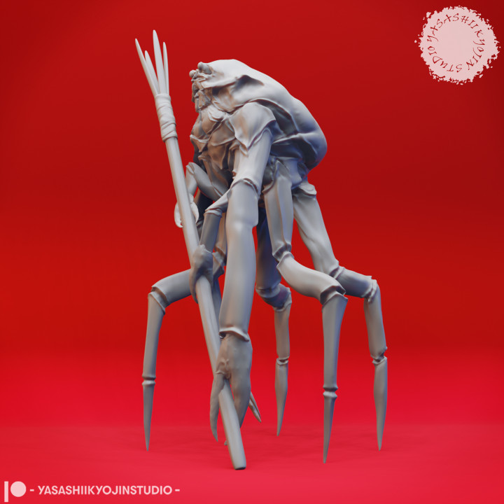 Crabfolk Spear - Tabletop Miniature (Pre-Supported) image