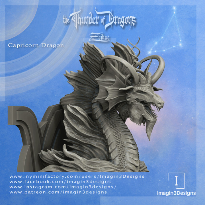 Pre-Supported Capricorn Zodiac Dragon image