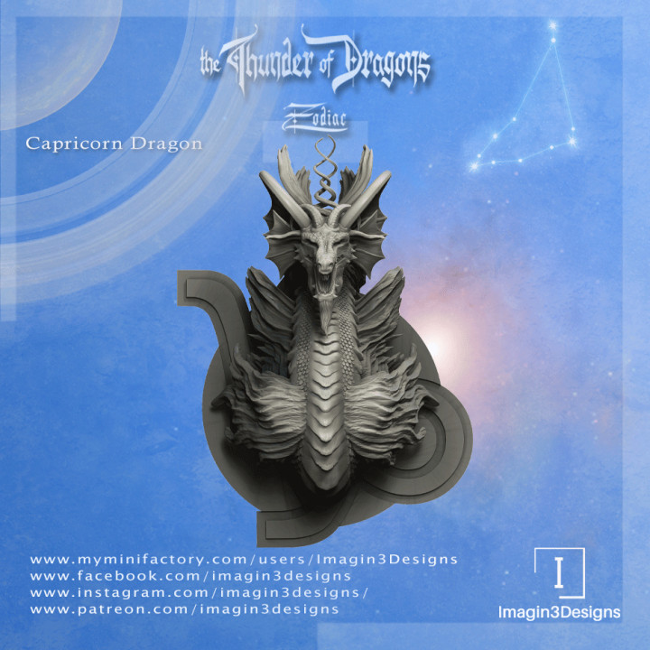 Pre-Supported Capricorn Zodiac Dragon image