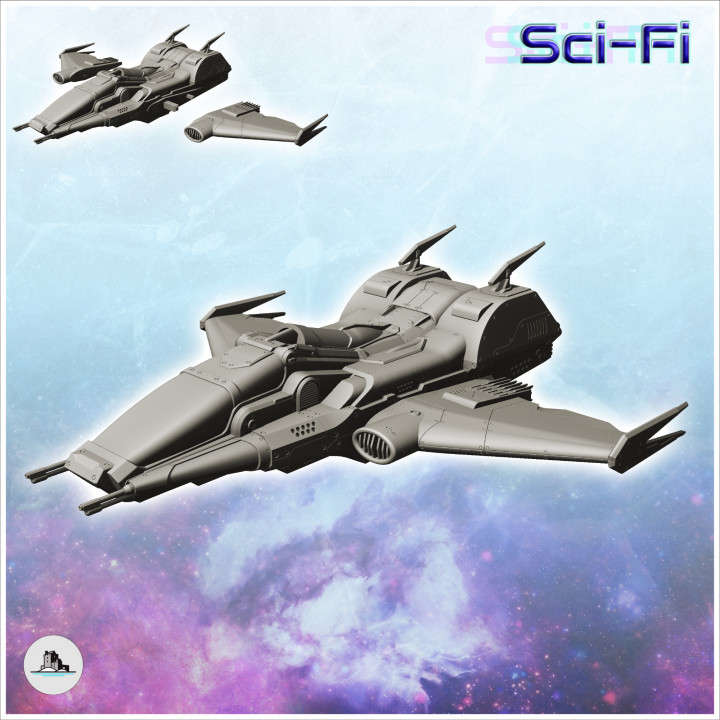 Agelastus spaceship (39) - Future Sci-Fi SF Post apocalyptic Tabletop Scifi image