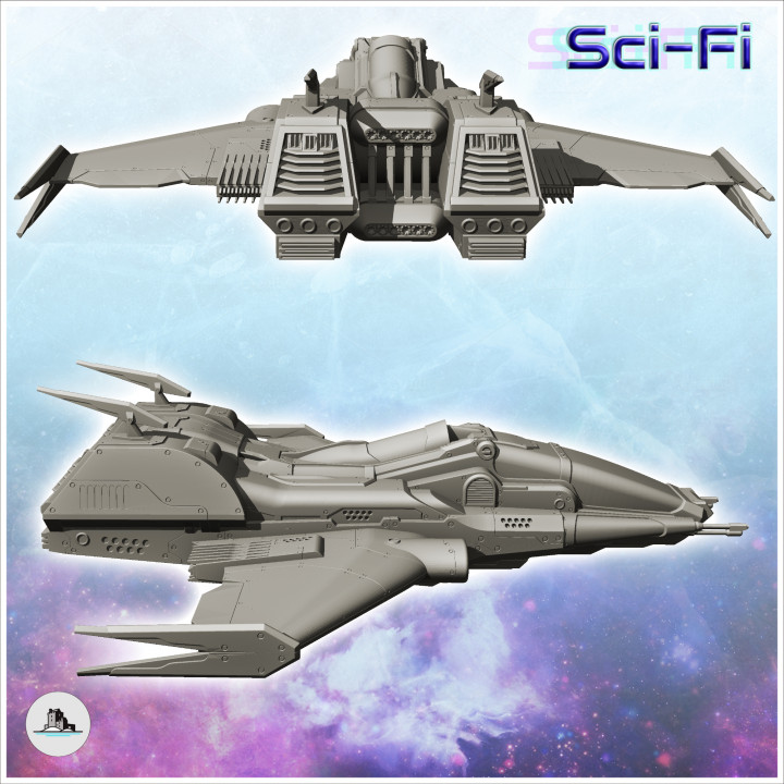 Agelastus spaceship (39) - Future Sci-Fi SF Post apocalyptic Tabletop Scifi image