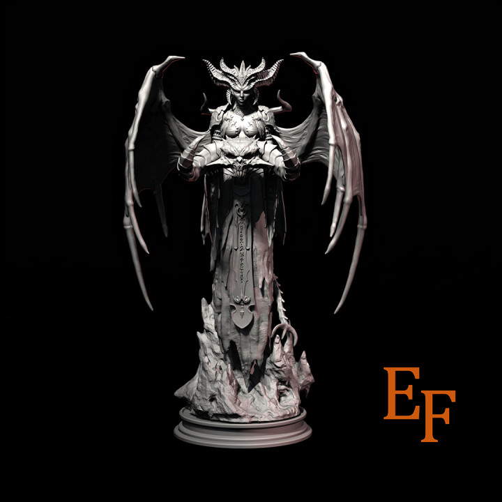 3D Printable Lilith the Queen of demons Figure by Evil
