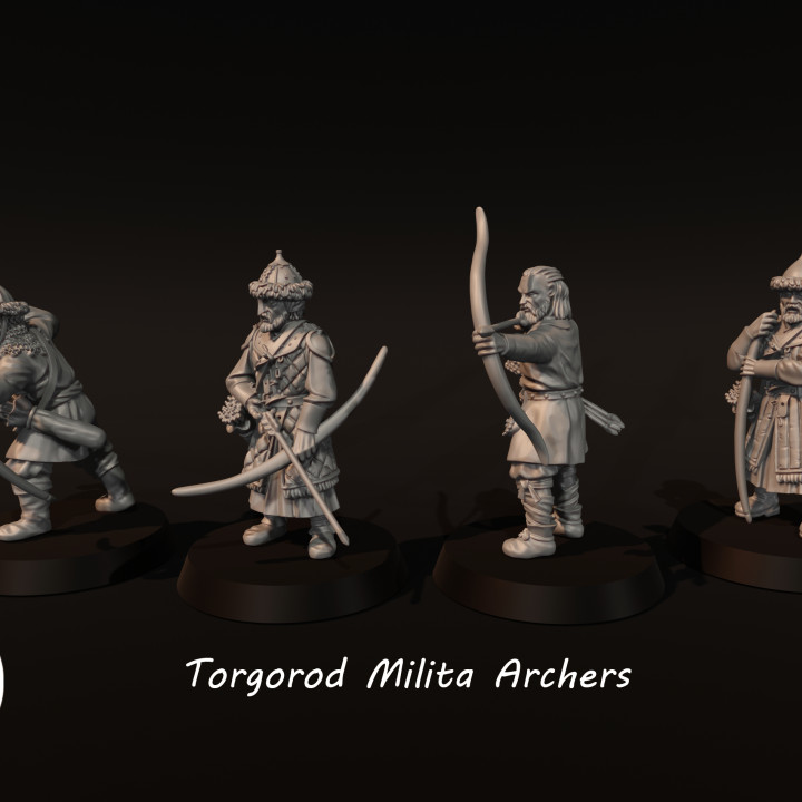 3D Printable Militia Bowmen by Medbury Miniatures