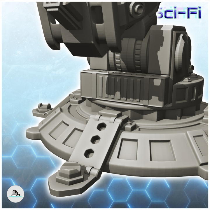 Supercharged machine gun turret (1) - Future Sci-Fi SF Post apocalyptic Tabletop Scifi image