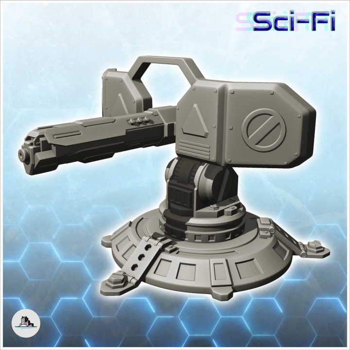 Ion gun turret with shield (3) - Future Sci-Fi SF Post apocalyptic Tabletop Scifi image