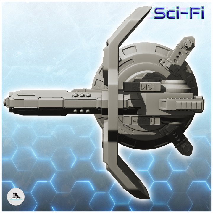 Ion gun turret with shield (3) - Future Sci-Fi SF Post apocalyptic Tabletop Scifi image