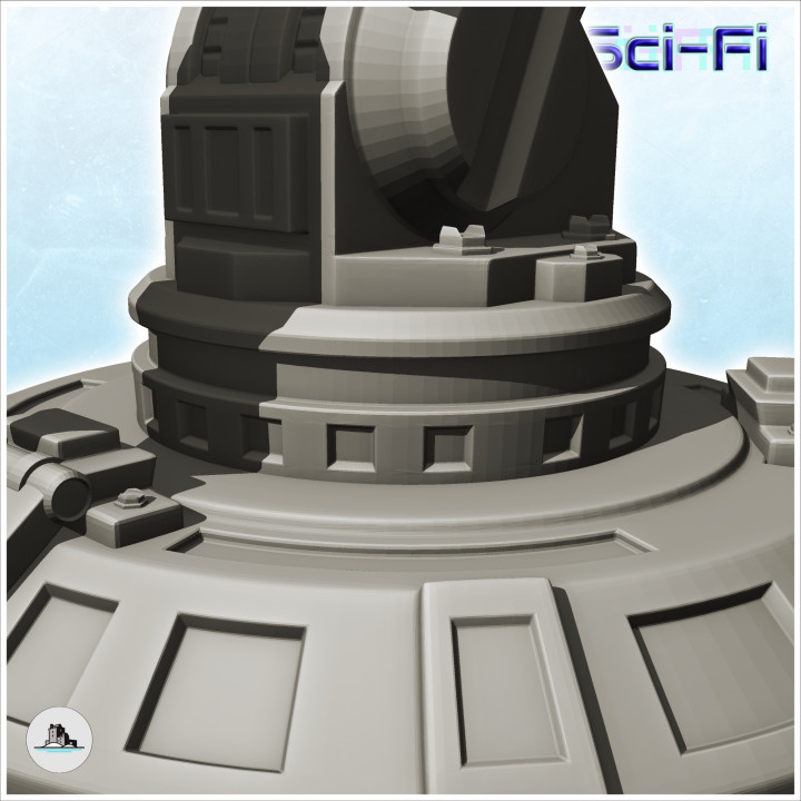 Ion gun turret with shield (3) - Future Sci-Fi SF Post apocalyptic Tabletop Scifi