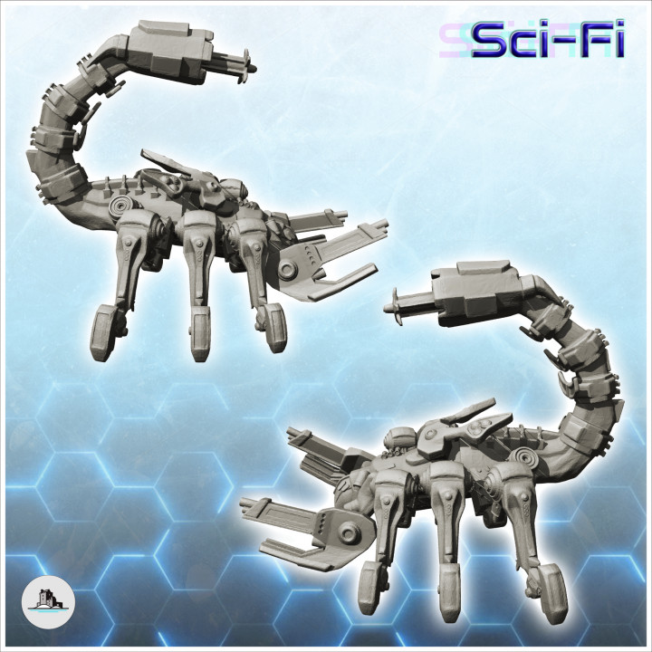 Cudmos scorpio combat robot (16) - Future Sci-Fi SF Post apocalyptic Tabletop Scifi image
