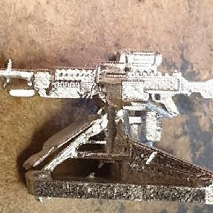 M240b Tripod 1/72 20mm Elhiem wargame miniature + extras image