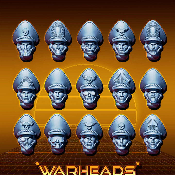 Commanders with Huge Hats heads! (16 heads) image
