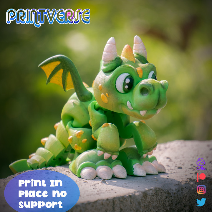Flexy Print In Place Baby Wvyern Dragon