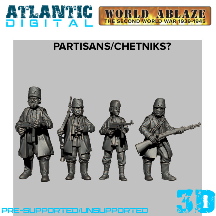 Partisans or Chetniks (4 Figure Set) image