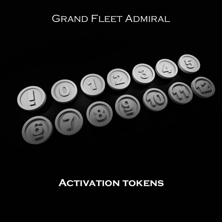 Numbered Activation Token Pack - Presupported image