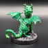 FREE Flamehorn Wyrmling | PRESUPPORTED | Dragons of the Lodge print image