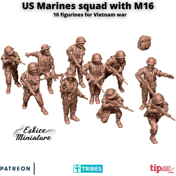 US Marines with M16 - 28mm image