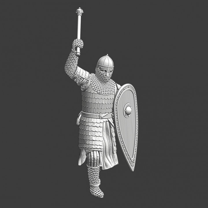 Medieval Kievan-Rus warrior with mace image