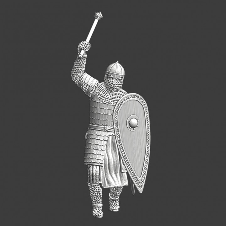 Medieval Kievan-Rus warrior with mace image