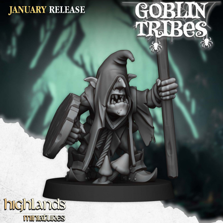Swamp Goblin with Pikes- Highlands Miniatures image