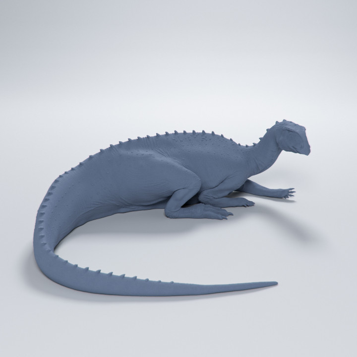 Tenontosaurus resting 1-35 scale pre-supported dinosaur