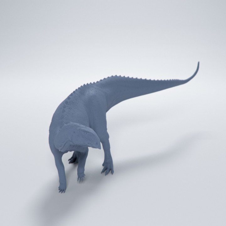 Tenontosaurus turning 1-35 scale pre-supported dinosaur image