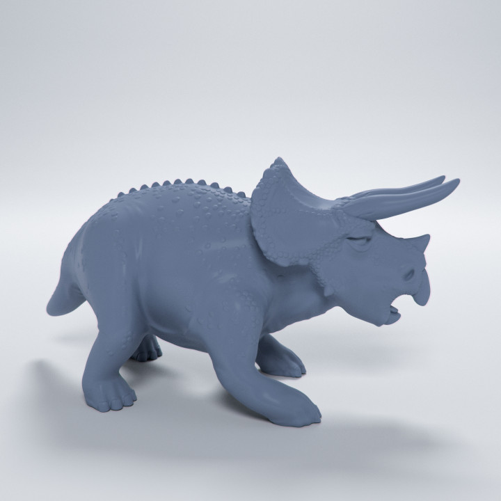 Triceratops angry cute dino - pre-supported image