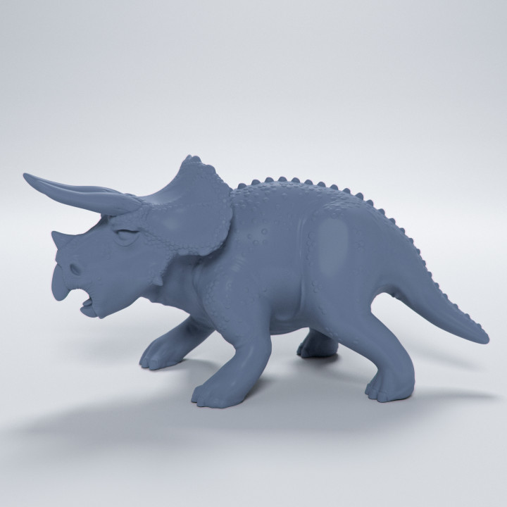 Triceratops angry cute dino - pre-supported